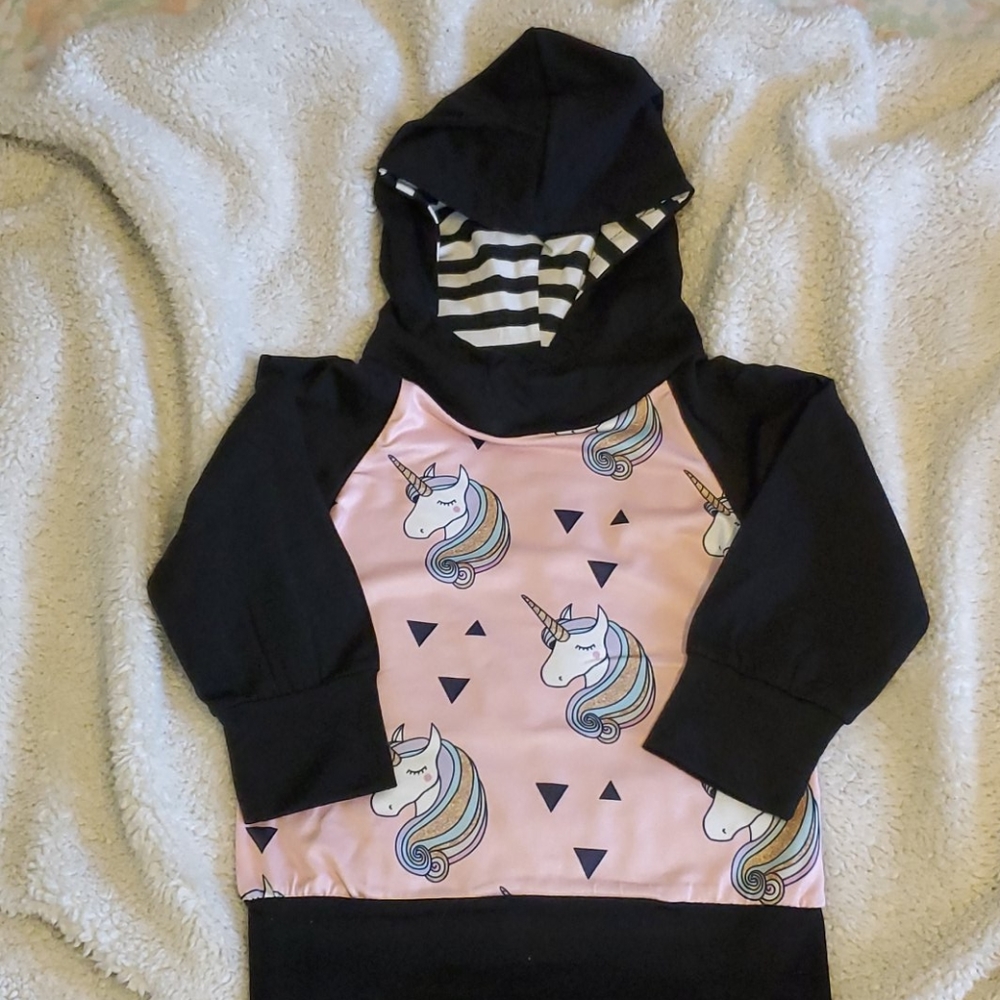 Super Cute Girl's Unicorn Hoodie- 3T-6 Available